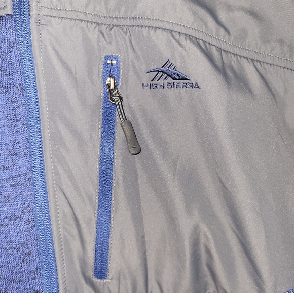 High Siera Mens Blue Zip-Up Sweater - Picture 13 of 16